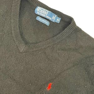Vintage Polo Ralph Lauren Lambswool V Neck Sweater XL